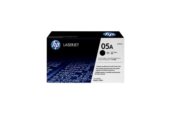 HP 05A Black Original LaserJet Toner Cartridge, CE505A
